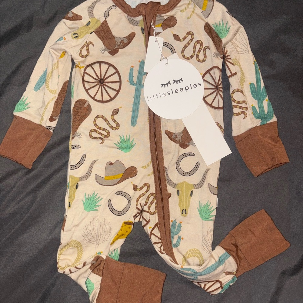 Little Sleepies Ready to Rodeo Zippy NWT